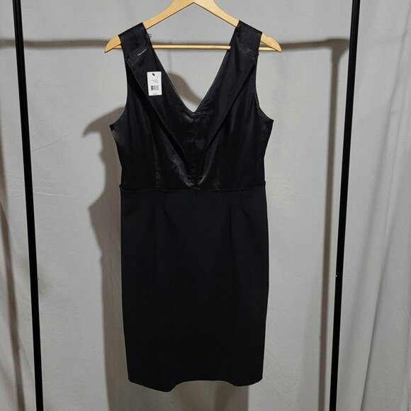 Tahari dress Jayden sleeveless satiny LBD little black dress evening formal new - Picture 10 of 16